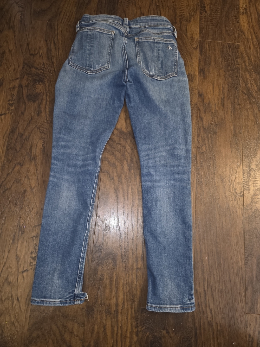rag & bone Light Blue Distressed Skinny Jeans - Picture 4 of 5